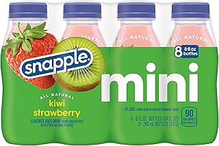 Snapple Kiwi Strawberry Juice Drink, 8 fl oz recycled plastic bottle, 8 pack
