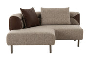 Plume - Modern Brown Fabric Sectional Sofa by Limari Home – Fabric, Brown, Model LIM-83146