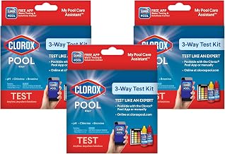 Clorox® Pool&Spa™ Swimming Pool 3-Way Water Test Kit, Accurately Measures Bromine, Chlorine and pH Levels (Pack of 3)