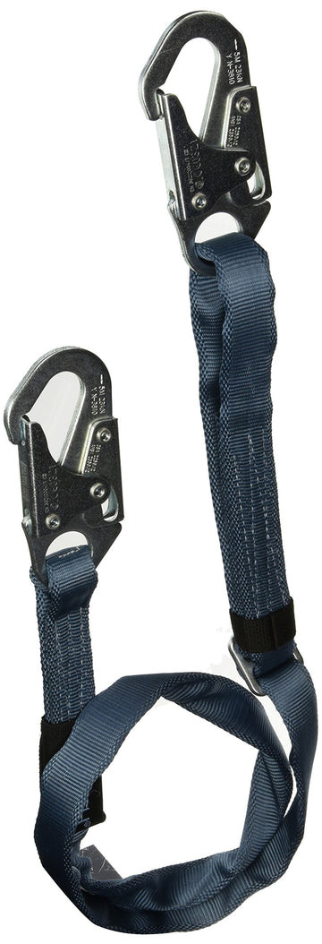 6-Foot Adjustable Web Restraint Lanyard by FallTech – 4' to 6', Polyester, Blue, Model 8209