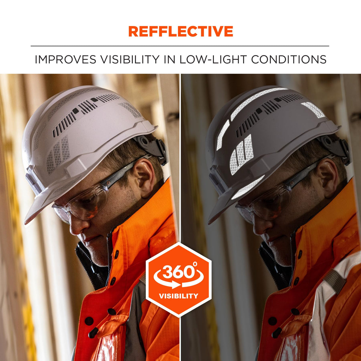 Skullerz 8961 Reflective Hard Hat Stickers by Ergodyne – Adhesive, White, Model 61100