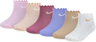 Nike Girls' 6-pack Ruffle Ankle Socks