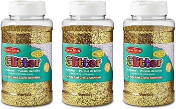 CLI Charles Leonard Creative Arts Glitter, Gold, Pack of 3 (1 lb) Bottles (CHL41170-3)