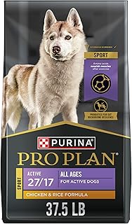Purina Pro Plan Active, High Protein Dog Food, Sport 27/17 Chicken & Rice Formula - 37.5 lb. Bag
