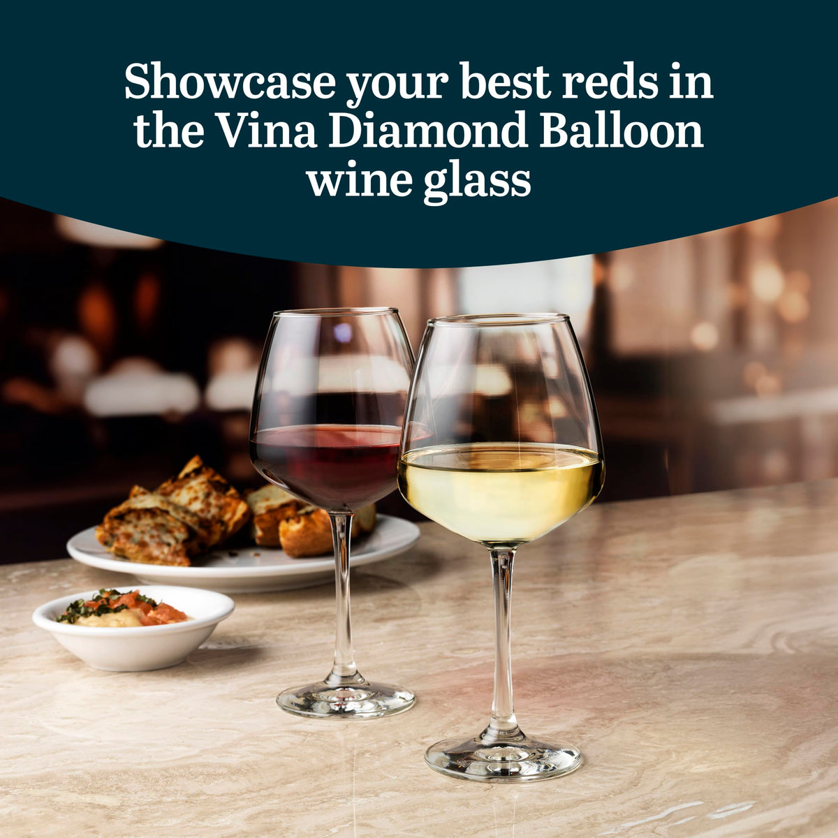 Libbey Diamond Red 12 / 12 count / Modern Wine Glasses