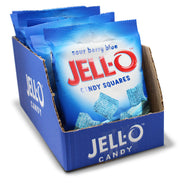 JELL-O™ Sour Candy Squares | Sour Berry Blue | Chewy Sweet and Sour Candy | Sharing Size by Morris National Inc – 4.5 Ounce (Pack of 12), Blue, Pack of 12