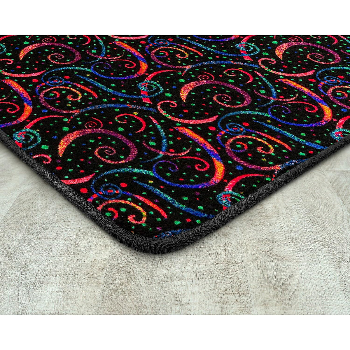 Fluorescent Dynamo 6' x 9' Area Rug by Joy Carpets – 6' x 9' (Rectangular), Nylon, Fluorescent, Model 455Q