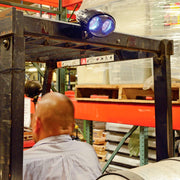 LED Forklift Safety Spotlight by Global Industrial – 7"L x 4"W x 4.75"H, Aluminum, Black, Model RGD1081 10-80V DC BLUE