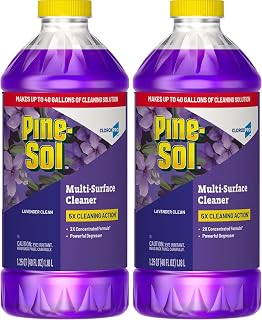 Pine-Sol Multi-Surface Cleaner, CloroxPro, 2x Concentrated Formula, All-Purpose Cleaner, Lavender Clean, 40 Fluid Ounces (Pack of 2)