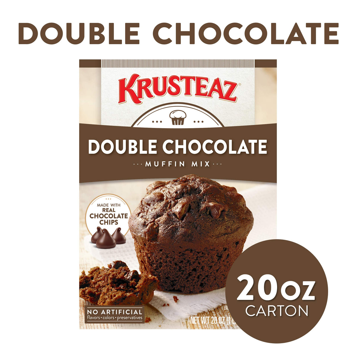 Double Chocolate Muffin Mix by Krusteaz – 20 Ounce (Pack of 1), Model KDCMM_20OZ_HEB_3.05