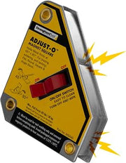 Adjust-O Magnetic Square, On/Off Switch, Max Pull Force: 65 lbs (30kg), 45° & 90° Angle, 4-3/8 x 3-3/4 x 1″, Patented Design, MSA45, Strong Hand Tools
