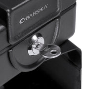 Compact Key Lock Box with Mounting Sleeve by Barska – Medium, 0.0342375 cubic_inches, Alloy Steel, Black, Model AX11812