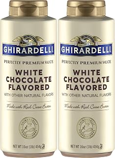 Ghirardelli White Chocolate Sauce 16 oz Squeeze Bottle (Pack of 2)