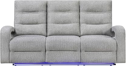 Global Furniture USA U6611 Grey 15 Power Reclining Sofa with LED