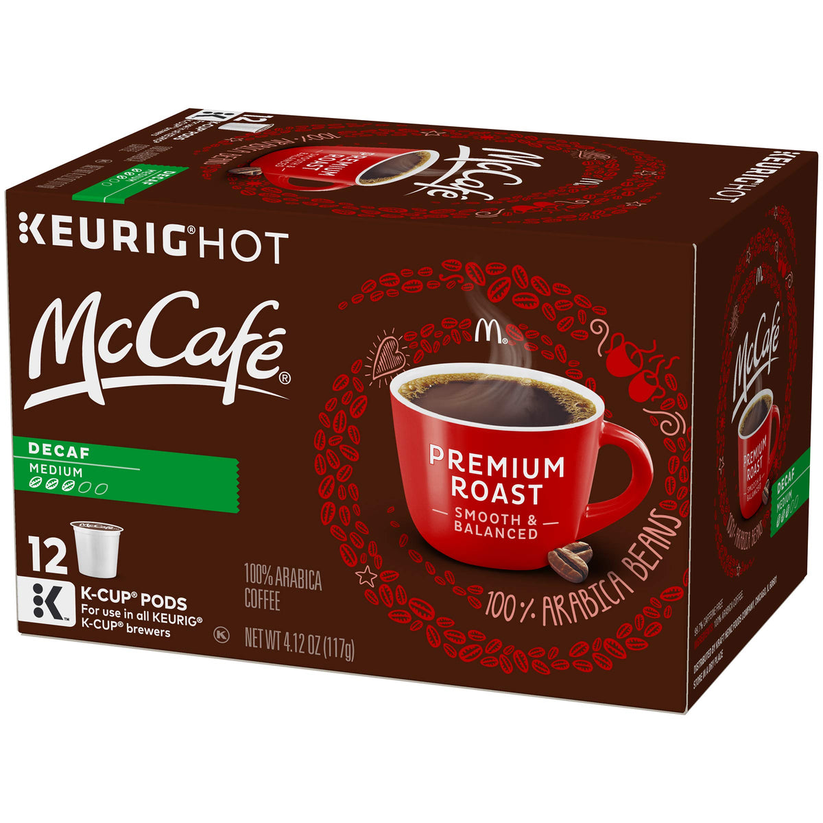 McCafé Decaf Premium Medium Roast K-Cup Coffee Pods (12 Pods) by McCafe – 12 Count (Pack of 1), Model 4300006064
