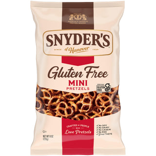 Gluten Free Mini Pretzels by Snyder's of Hanover – 8 Ounce (Pack of 1), Pretzels, Model SNY-030