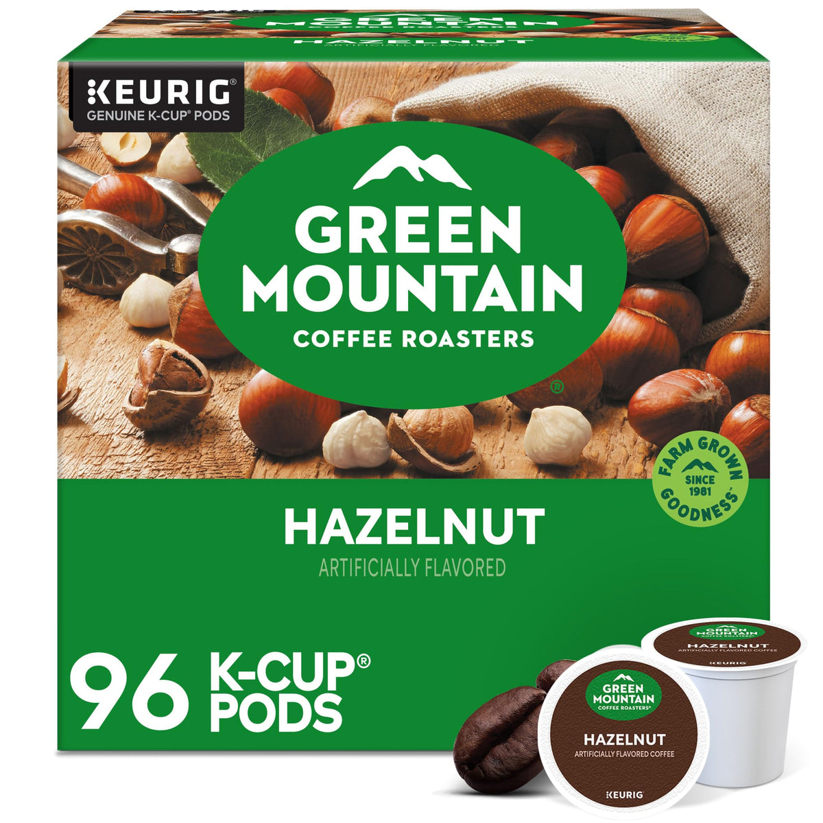 Hazelnut Coffee by Green Mountain Coffee Roasters – 24 Count (Pack of 4), Hazelnut, Pack of 4, Model 5000202687