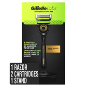 Gillette 4 Count (Pack of 1) / Gold / 1 Handle + 2 Refills (Gold Edition) Safety Razors