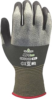 SHOWA GP MFT Pro 344 Microfiber Natural Rubber Gloves, Medium, 1-Pair | Lightweight breathable mechanics glove, high dexterity for precision assembly tasks, protective coated grip surface.