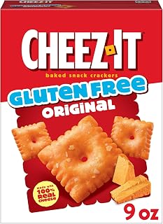 Cheez-It Baked Snack Crackers, Gluten Free, Lunch Snacks, Original, 9oz Box (1 Box)