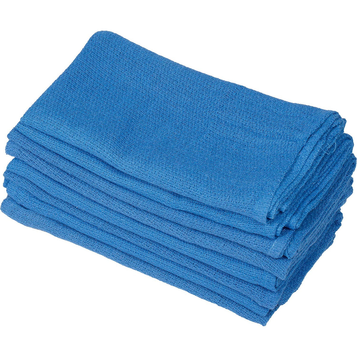 50 Lb. Box 100% Cotton Huck Towels by Global Industrial – 15" x 25", 100% Cotton, Blue, Model N010-C67*50