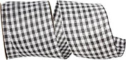 Reliant Ribbon Great Gingham Value Wired Edge, Black, 2-1/2 Inch, 10 Yards