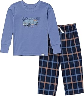 Gerber Baby Boys 2 Piece Pajama Set Long Sleeve & Loose-Fitting Pants
