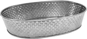 Tablecraft GPSS96 Brickhouse Collection Serving Platter, 9-1/2" x 6" x 2", Oval, Brick Pattern Texture, Dishwasher Safe, Stainless Steel