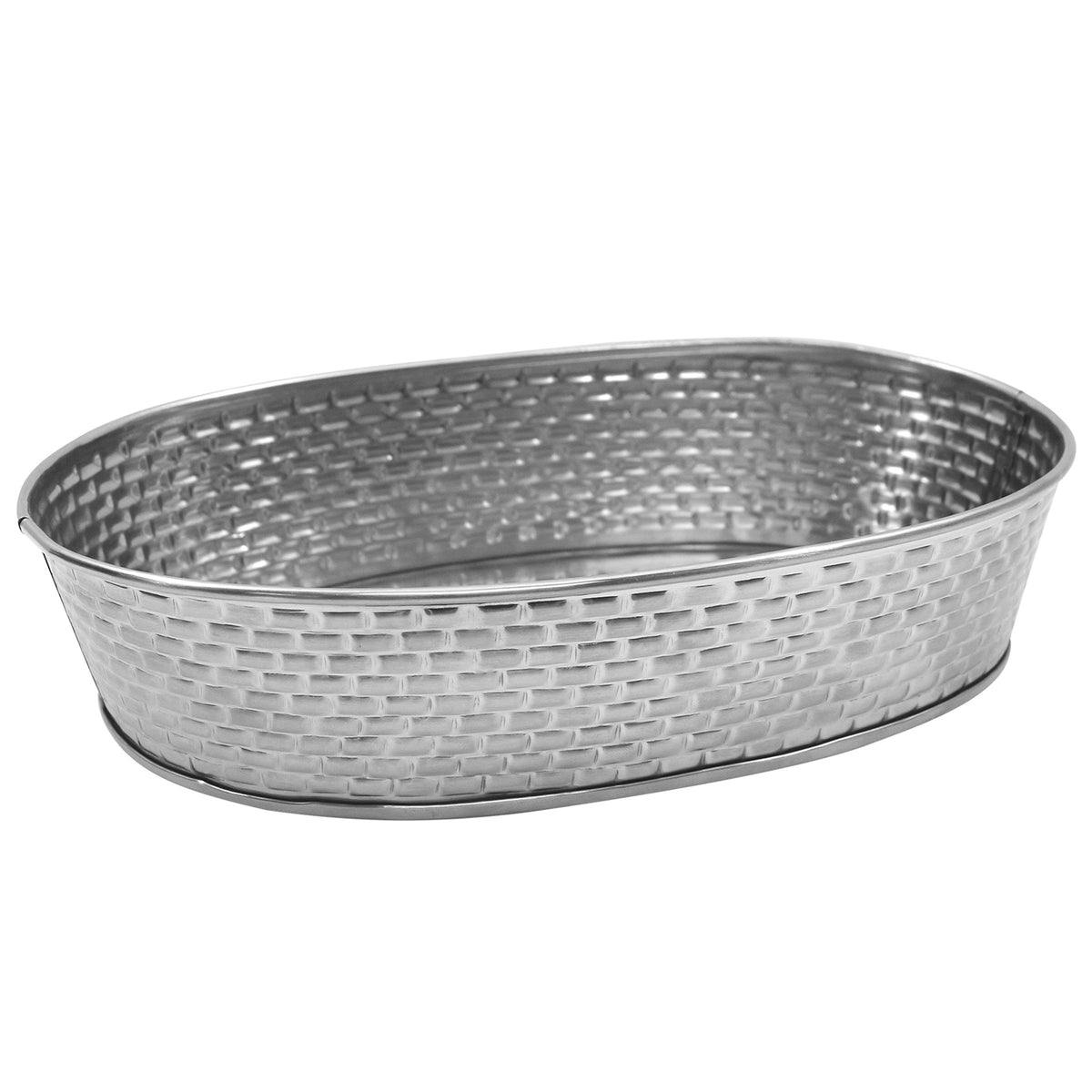 Collection Serving Platter by Tablecraft – 9.625" x 6" x 2.125", Stainless Steel, Silver, Model GPSS96