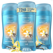 Secret Vanilla / 2.6 Ounce (Pack of 3) / 3 Antiperspirant Deodorant