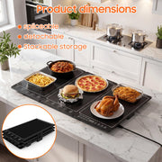 Huiongs Electric Warming Tray, 3 Modular Panels, Black