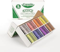 Crayola Crayon Classpack, School Supplies, Regular Size, 8 Colors, 800 Count