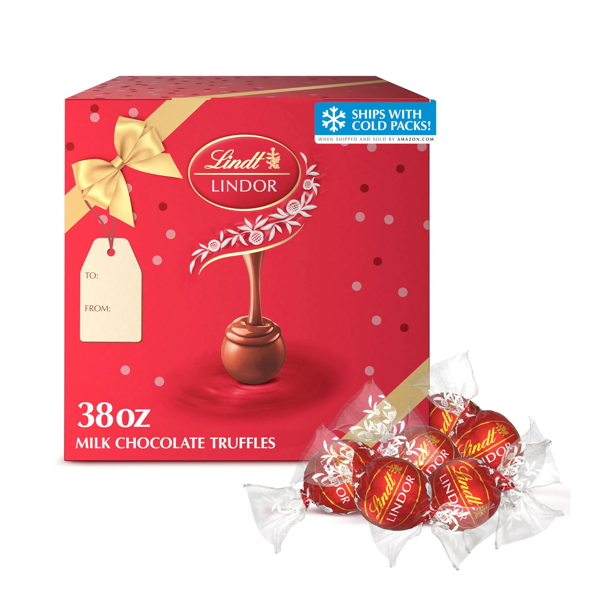 Lindt Milk / 38 Ounce (Pack of 12) / Gift Box Candy & Chocolate Gifts