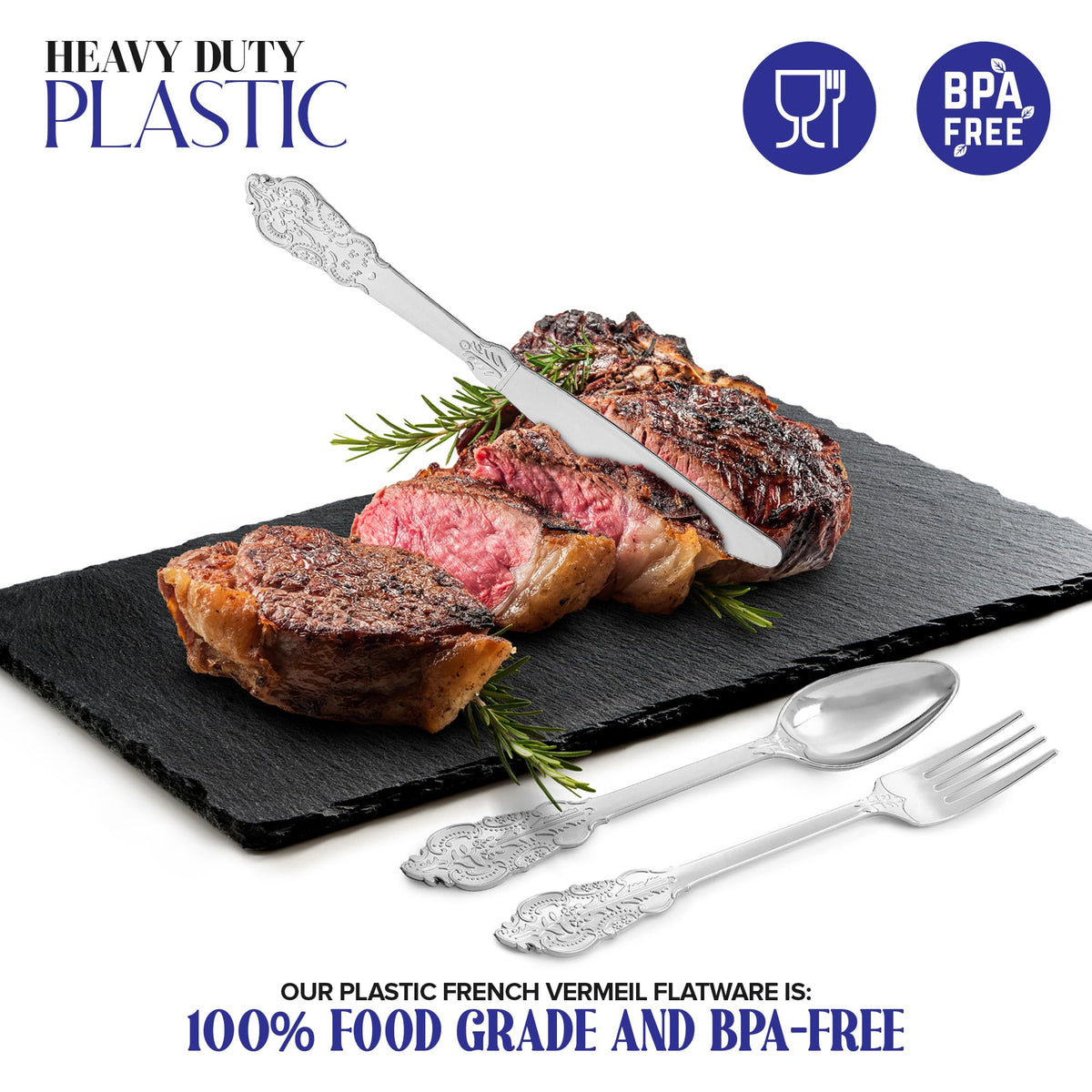 300 Pcs Silver Plastic Silverware Set- 100 Forks by Stock Your Home – 300 Count, Plastic, Silver, Pack of 300, Model Stock Your Home 3462