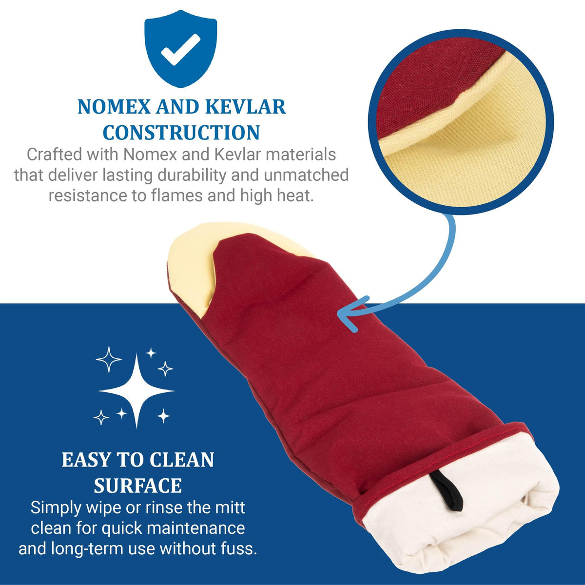 San Jamar 24" / Puppet / Red Oven Mitts