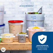 Carlisle FoodService Products 22 Quart (Pack of 6) / 6 / White Storage & Transport