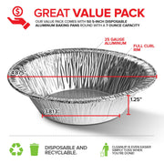 Stock Your Home 50 Pack (5 Inch) / Silver / 50 Pack Pie Pans