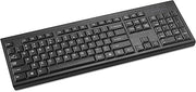 Kensington KB150 EQ Wireless Keyboard, Full Size, 2.4GHz Wireless Connection, Spill-Proof, 104-key, Black (K75561NA) | Full-size 104-key layout, 2.4GHz wireless connection, spill-proof design