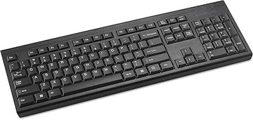 Kensington KB150 EQ Wireless Keyboard, Full Size, 2.4GHz Wireless Connection, Spill-Proof, 104-key, Black (K75561NA) | Full-size 104-key layout, 2.4GHz wireless connection, spill-proof design