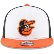 Baltimore Orioles Team Color 9FIFTY Adjustable Hat White by New Era – One Size, Polyester, Spandex, White, Model 11591079