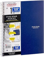 Mead Five Star Wire Bound Notebook 11 In. X 8.5 In. blue