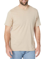 Bella + Canvas Large / Tan / Airlume Cotton Crew Tee T-Shirts