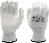 SHOWA 546 Polyurethane Palm Coated A4 Cut Resistant Safety Glove with Poly/HPPE Liner, White, Medium (12 Pair)