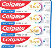 Colgate Total Whitening Toothpaste with Fluoride, Bulk 4 Pack, 5.1 oz