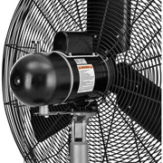 CD Premium 30" Oscillating Wall Mount Fan by Continental Dynamics – 49"L x 34"W x 8"H, Alloy Steel, Black, Model SFWE1-750YW-D2