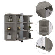 DEPOT E-SHOP Light Gray / 23.62"W x 19.68"H x 7.48"D / Modern Medicine Cabinets