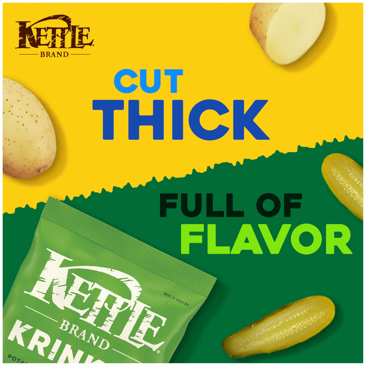 Kettle Brand Dill Pickle / 5 Ounce (Pack of 1) / Natural Potato