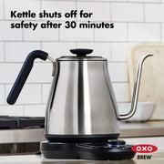 OXO 1.1 Quarts / Adjustable Temperature Kettle / STAINLESS STEEL Electric Kettles