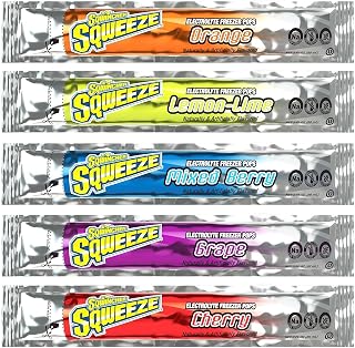 Sqwincher Sqweeze Electrolyte Freezer Pops - 5 Flavor Variety Pack (36 Cases)