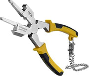 Strong Hand Tools Deluxe+ Mig Welding Pliers, Slag Hammer, Flat Face Hammer, Scraper, Fine/Coarse Files, Side Pull V-Notch, Ergonomic Grip, Heat Treated, 8”, PM25